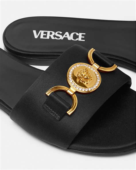 versace medusa strap sandals|new Versace flat medusa sandals.